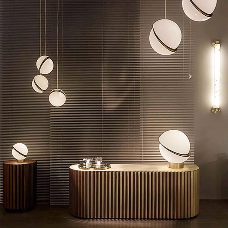 Jules Playful Globe Pendant for Dining with Offset Spheres