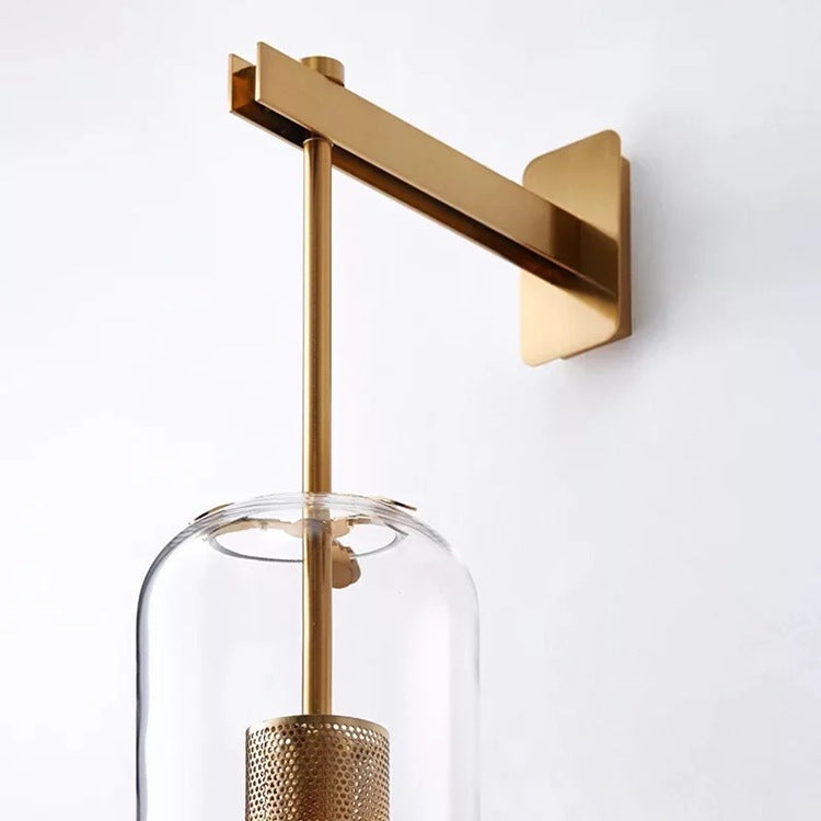 Bellamy Elegant Wall Sconce for Corridors with Glass Column