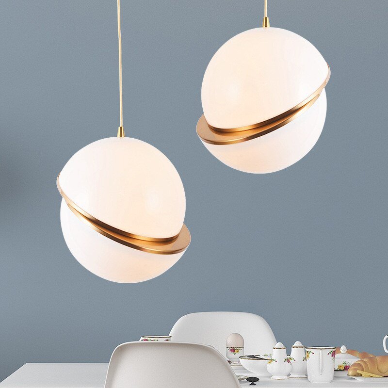 Jules Playful Globe Pendant for Dining with Offset Spheres