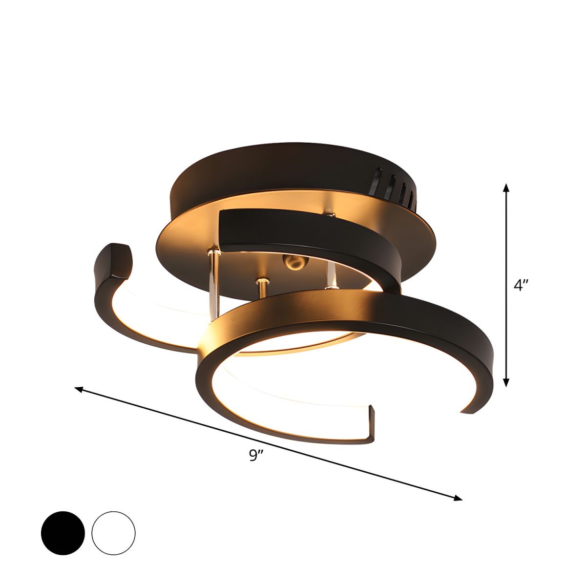 Wren Petite Flush Ceiling Light for Halls with Built-in LED