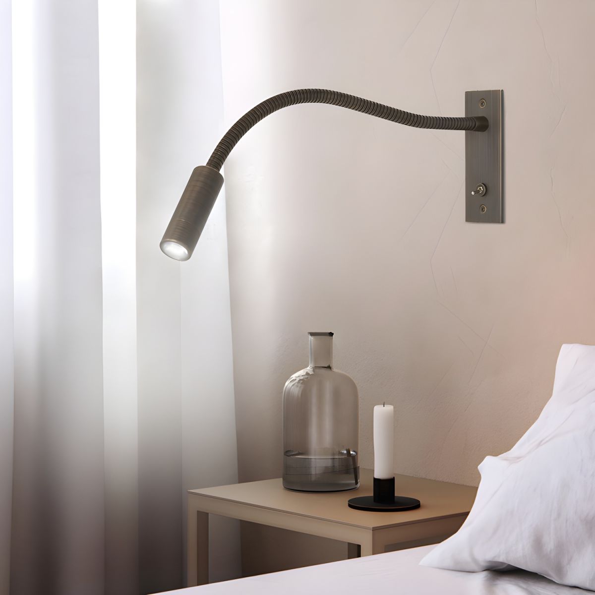 Remy Sleek Reading Wall Light for Bedsides with Switch