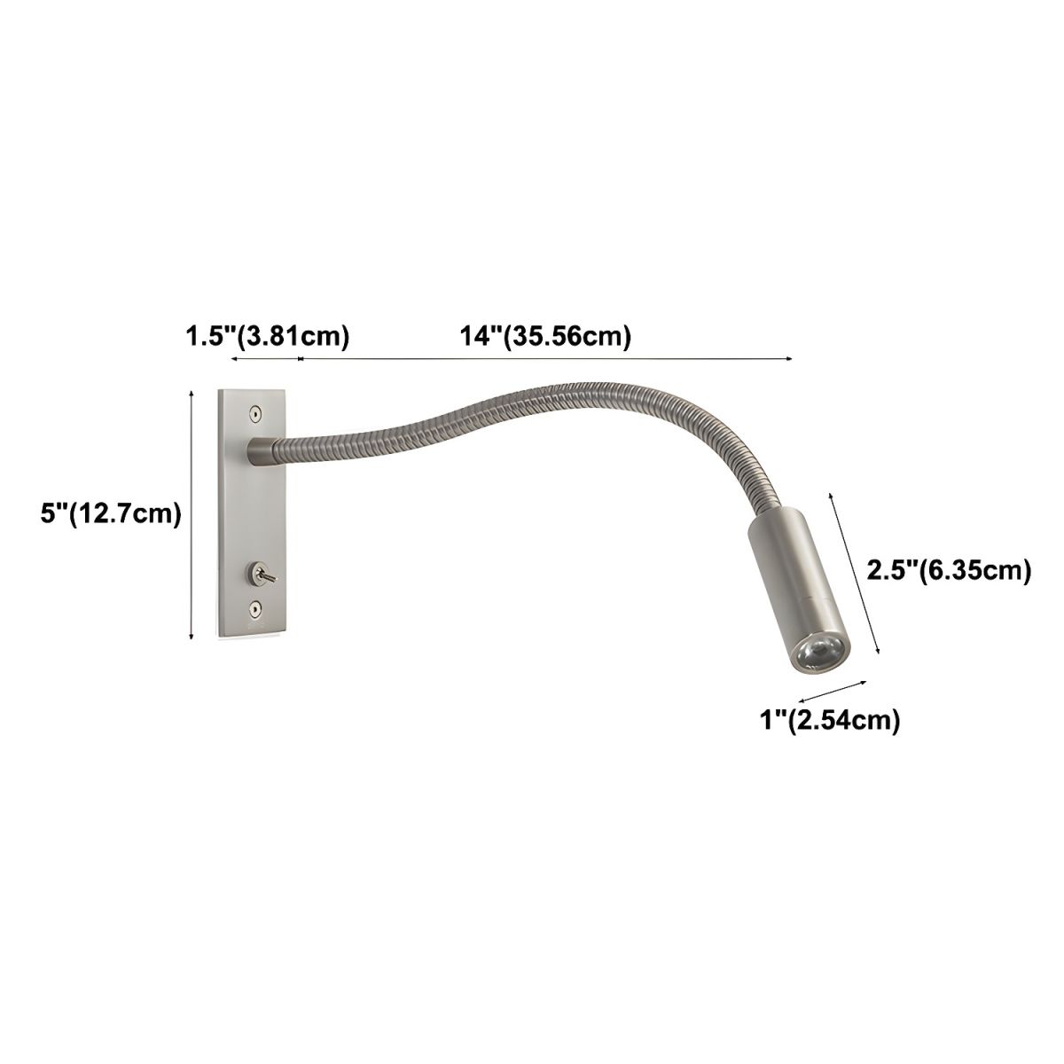 Remy Sleek Reading Wall Light for Bedsides with Switch