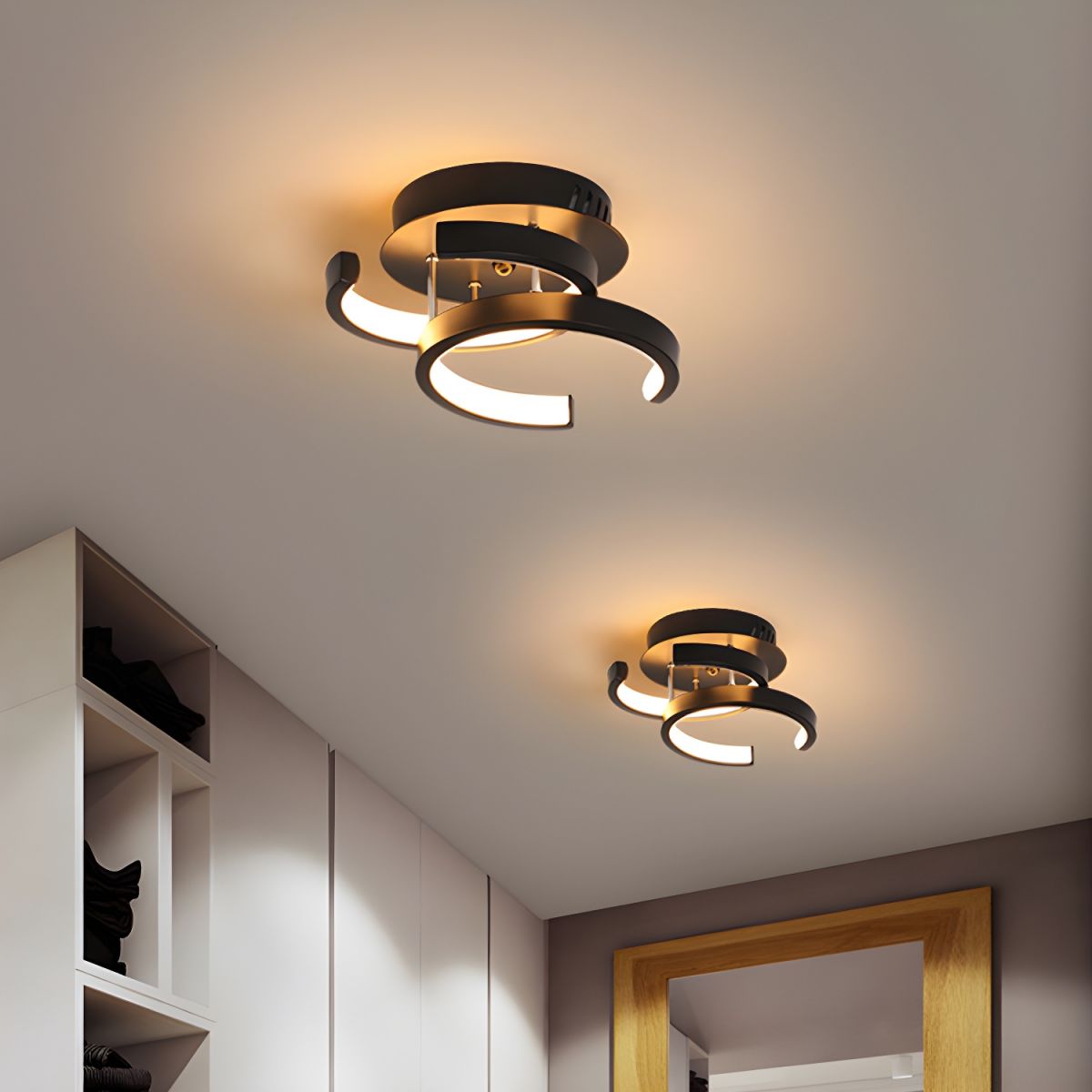 Wren Petite Flush Ceiling Light for Halls with Built-in LED