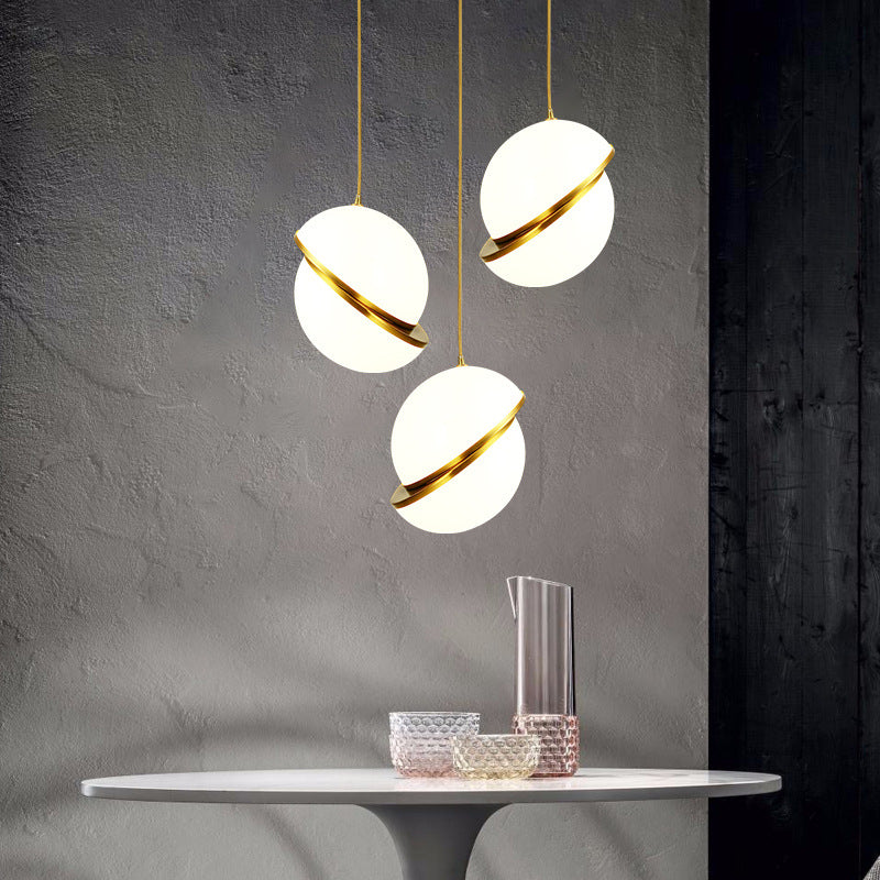 Jules Playful Globe Pendant for Dining with Offset Spheres
