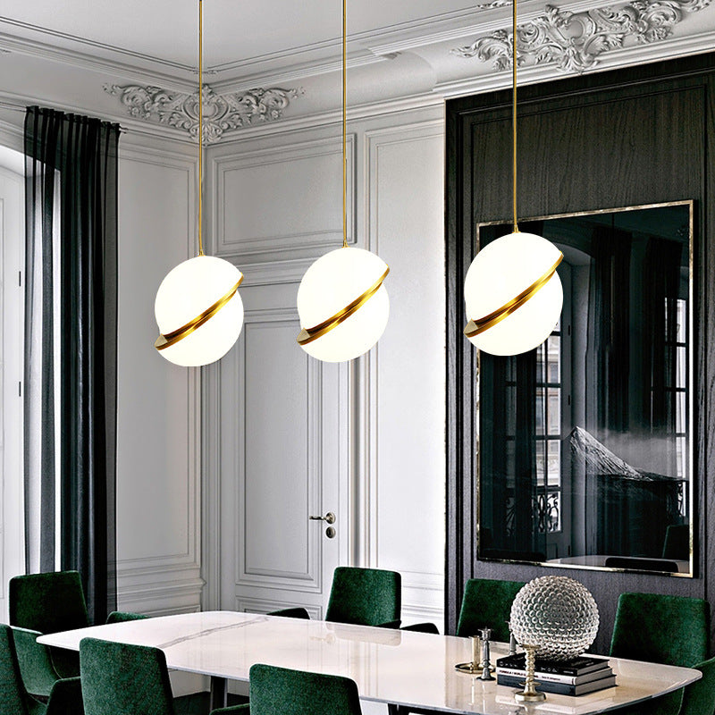 Jules Playful Globe Pendant for Dining with Offset Spheres