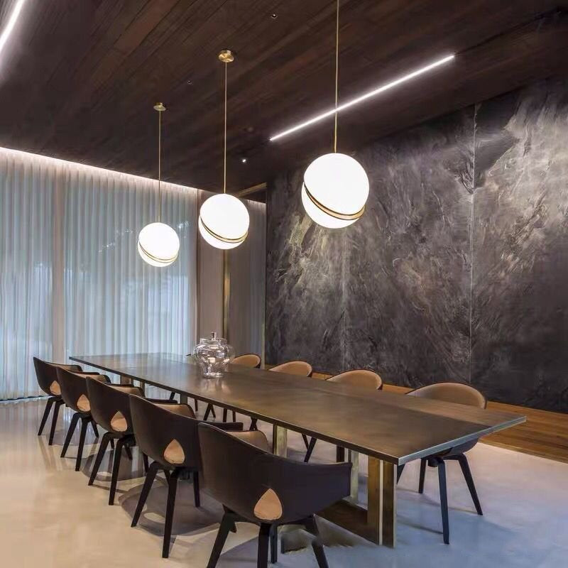 Jules Playful Globe Pendant for Dining with Offset Spheres