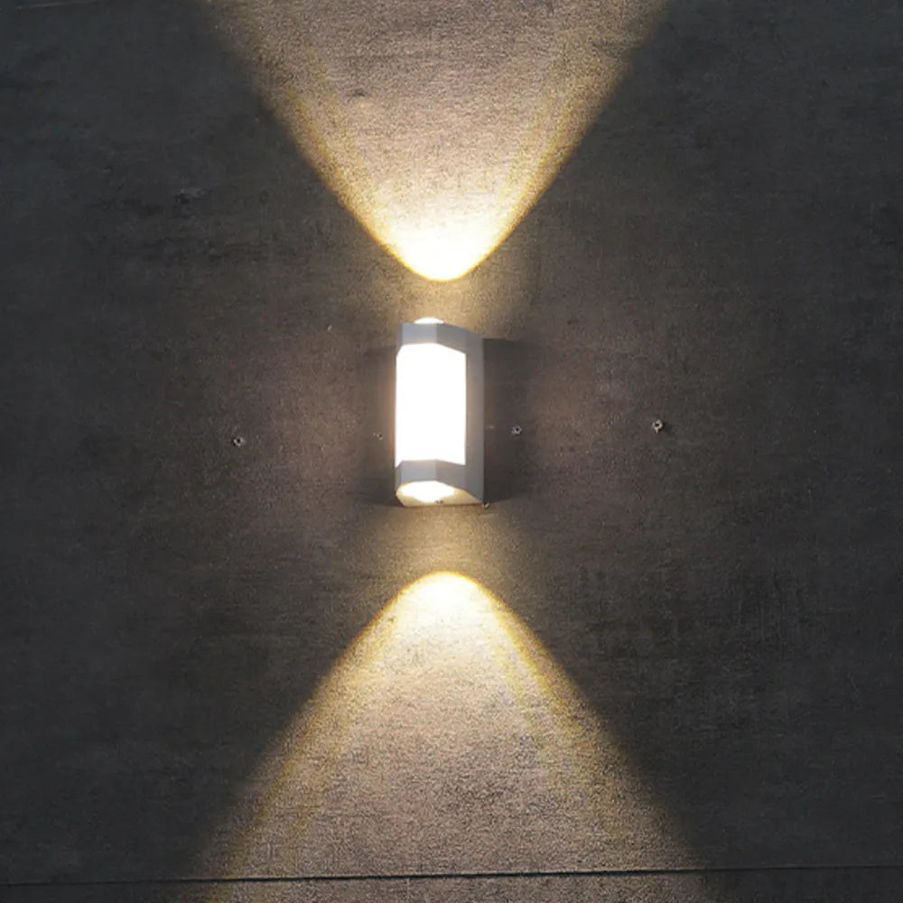 Marve Faceted Outdoor Wall Light