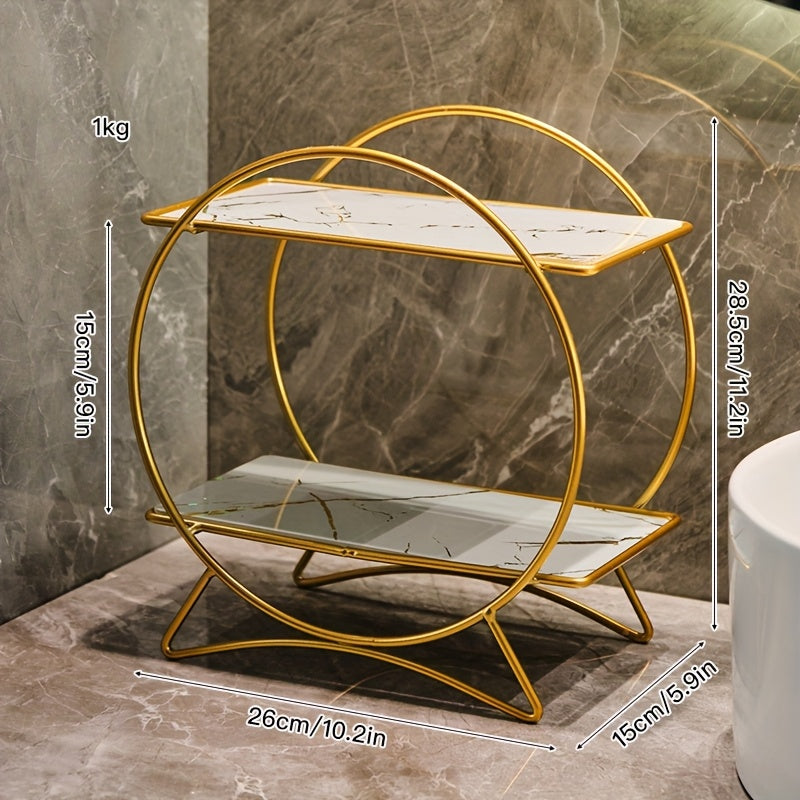 Two Tier Bathroom Organiser with Cat Ear Base