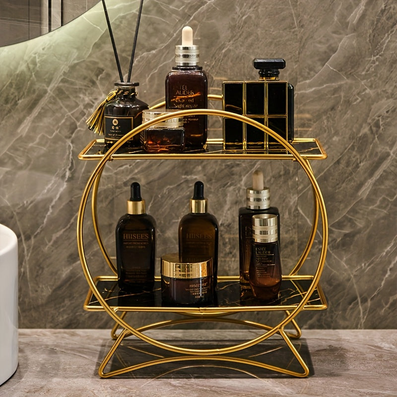 Two Tier Bathroom Organiser with Cat Ear Base