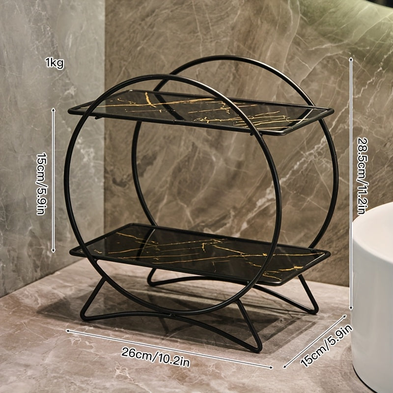 Two Tier Bathroom Organiser with Cat Ear Base