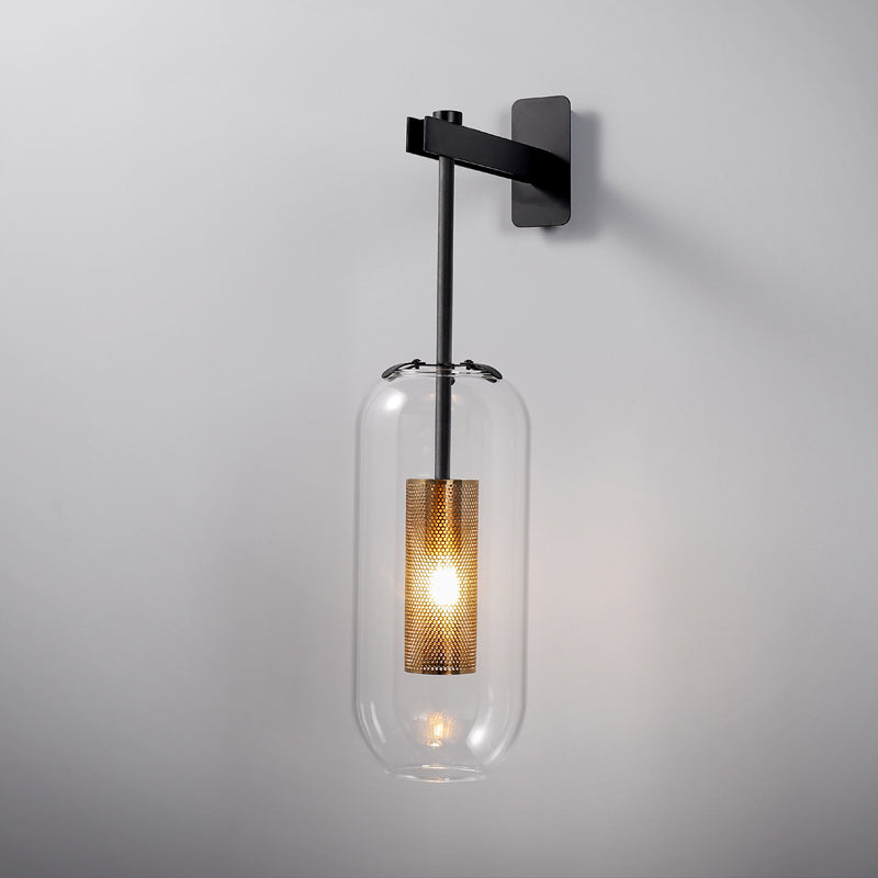 Bellamy Elegant Wall Sconce for Corridors with Glass Column