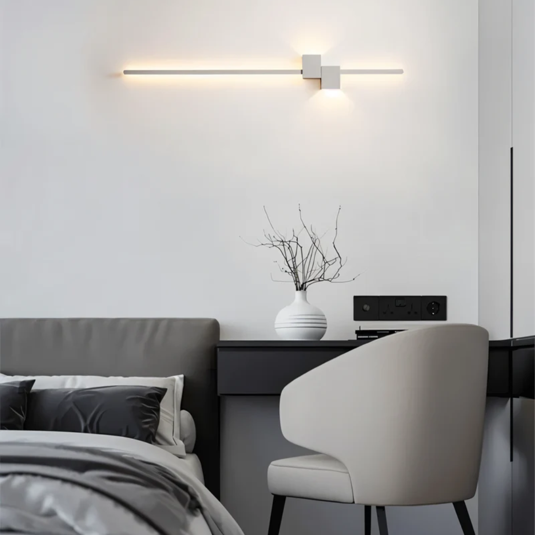 Marlowe Slim Aluminium Wall Light for Halls with Warm LED