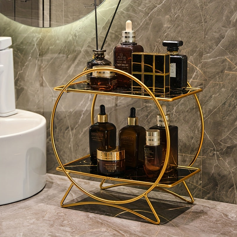 Two Tier Bathroom Organiser with Cat Ear Base