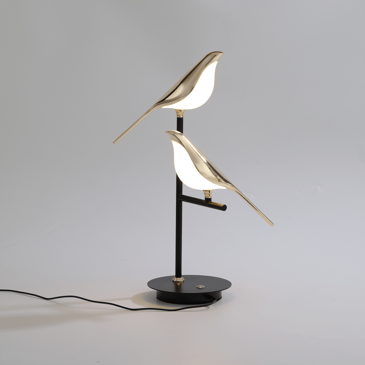 Golden Birdlight LED Wall Lamp with Twin Bird Design