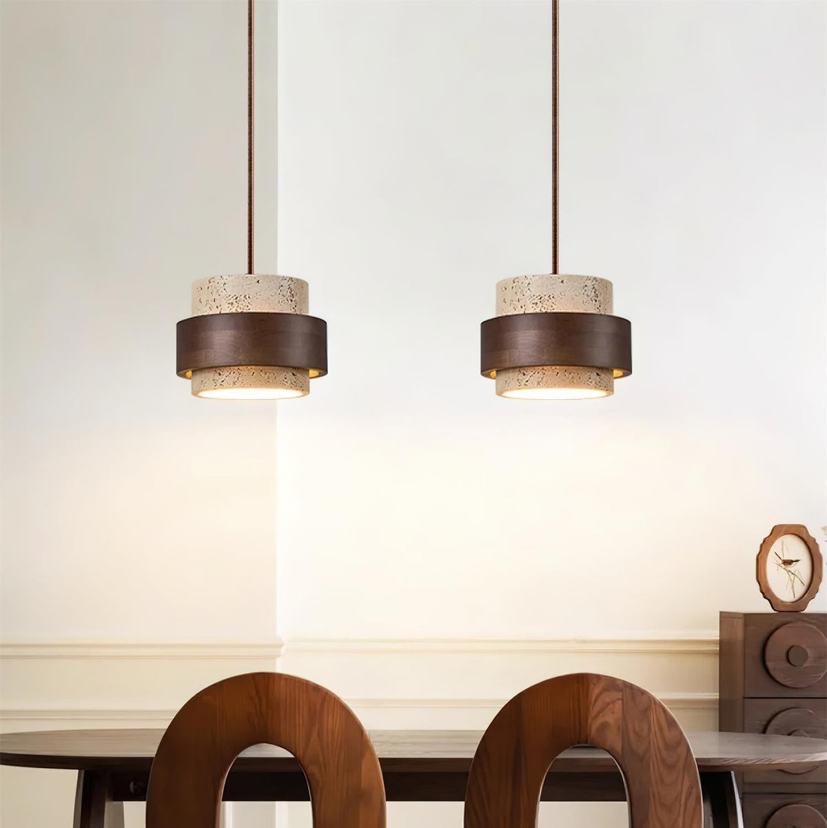Perra Travertine Pendant Light