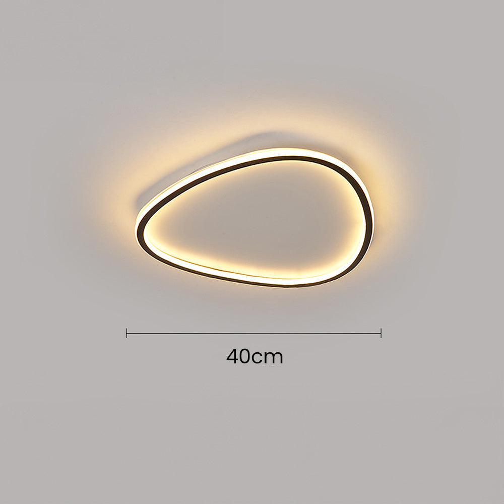 Ashby Slim Oval Ceiling Light for Bedrooms with Flush LED