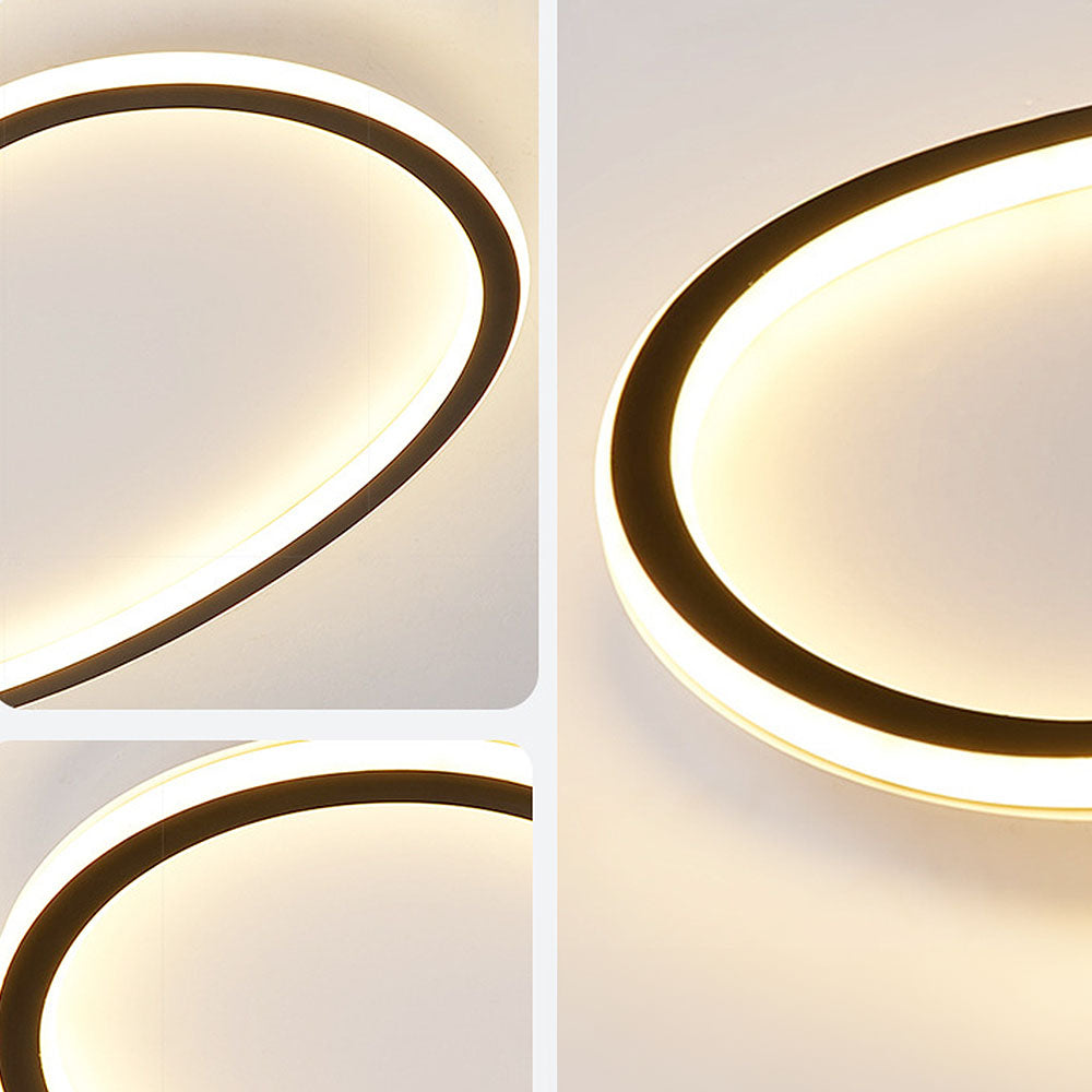 Ashby Slim Oval Ceiling Light for Bedrooms with Flush LED