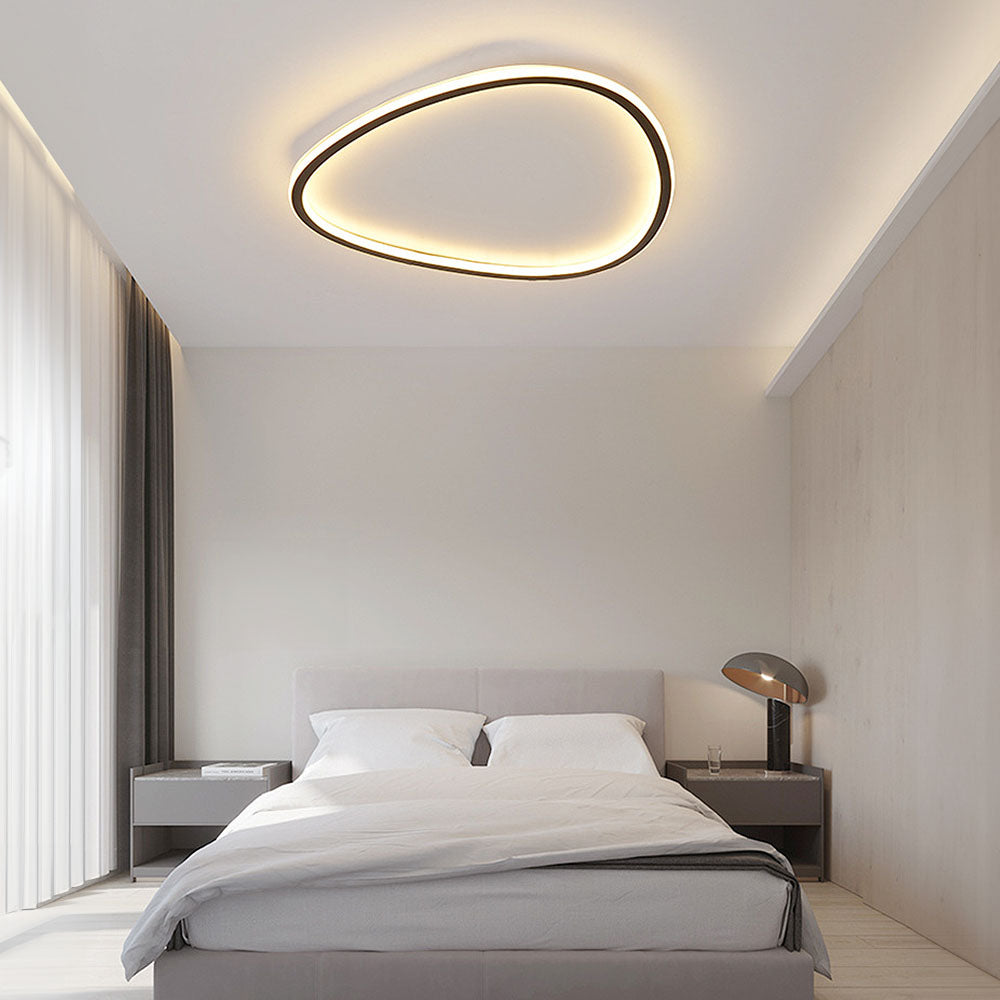 Ashby Slim Oval Ceiling Light for Bedrooms with Flush LED