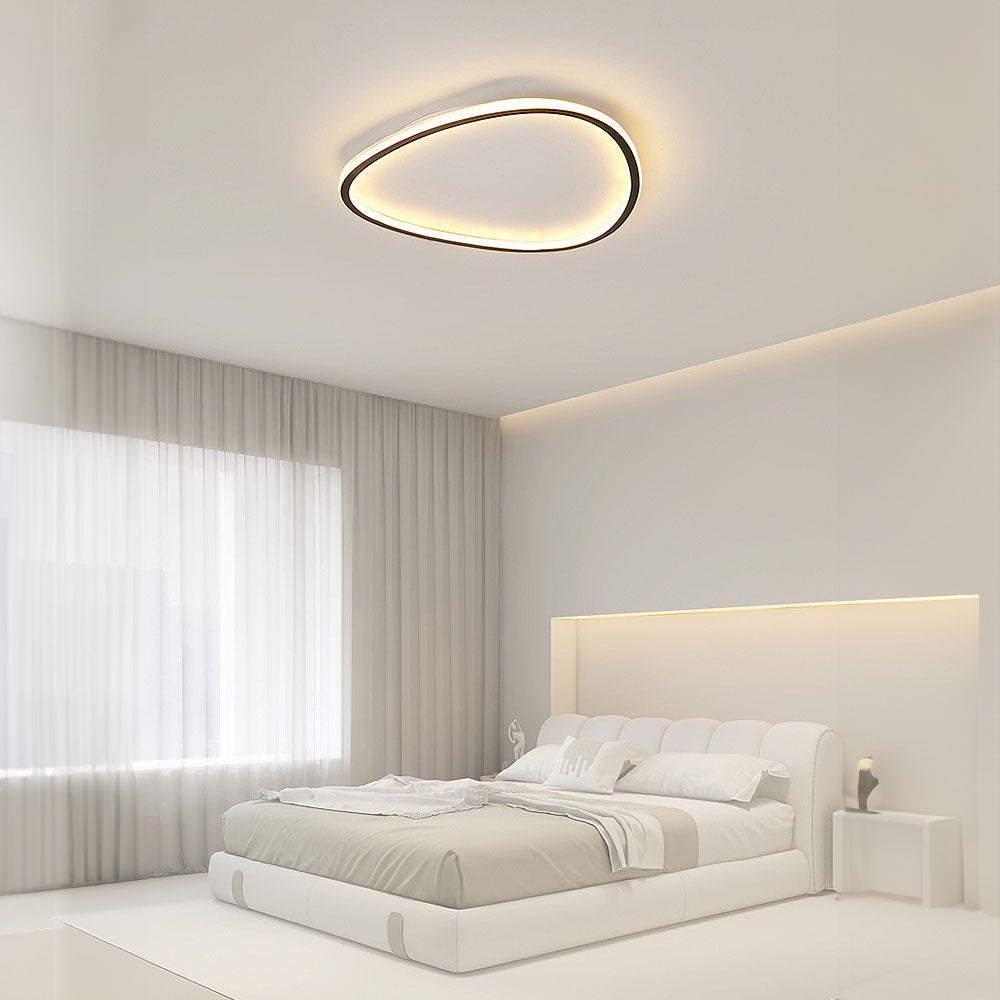 Ashby Slim Oval Ceiling Light for Bedrooms with Flush LED