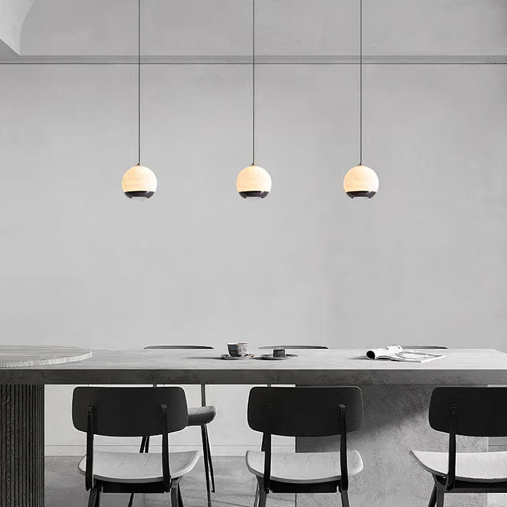 Lane Refined Marble Pendant for Bedsides with 3-Colour LED