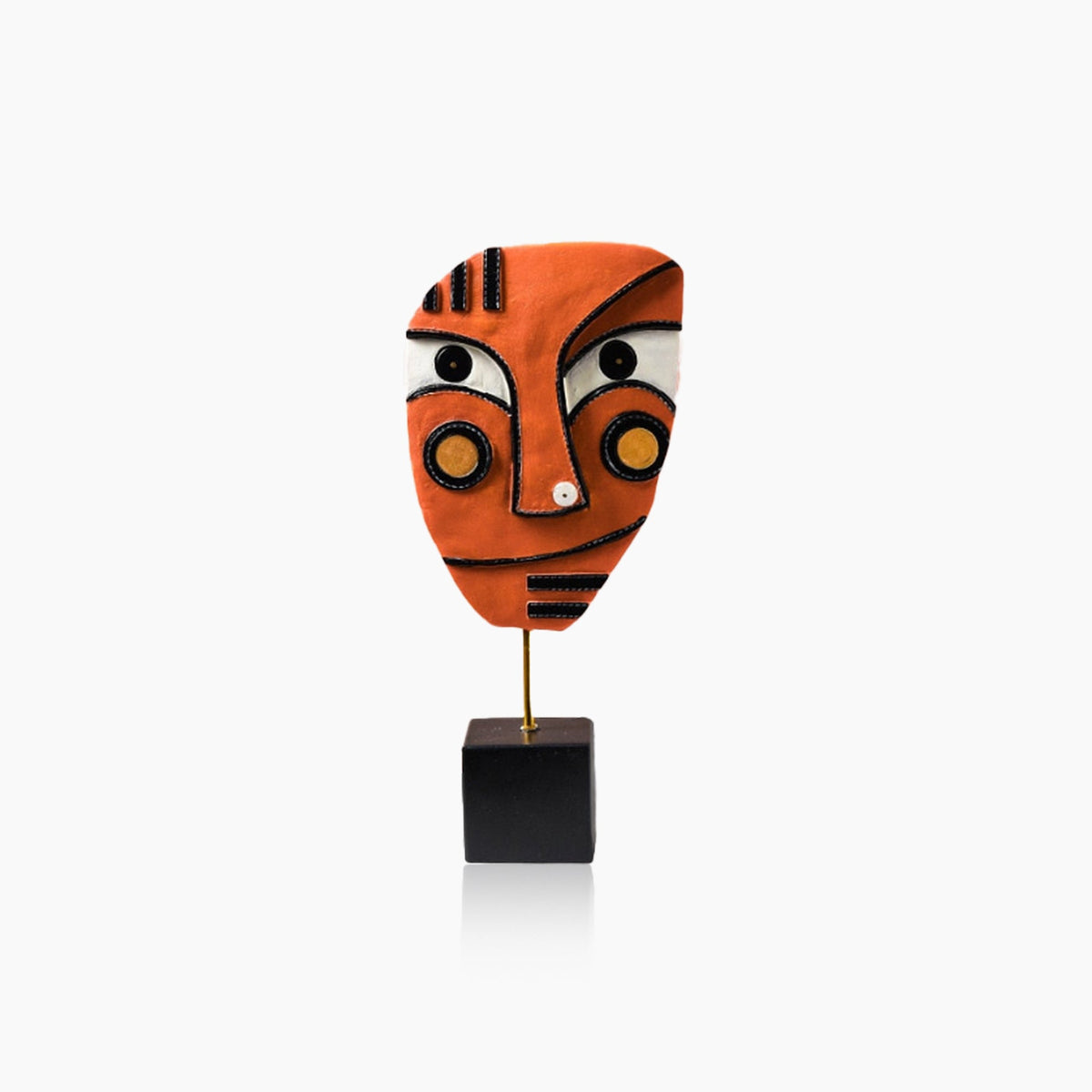 Face Mask Hand Crafted Resin Art Sculpture