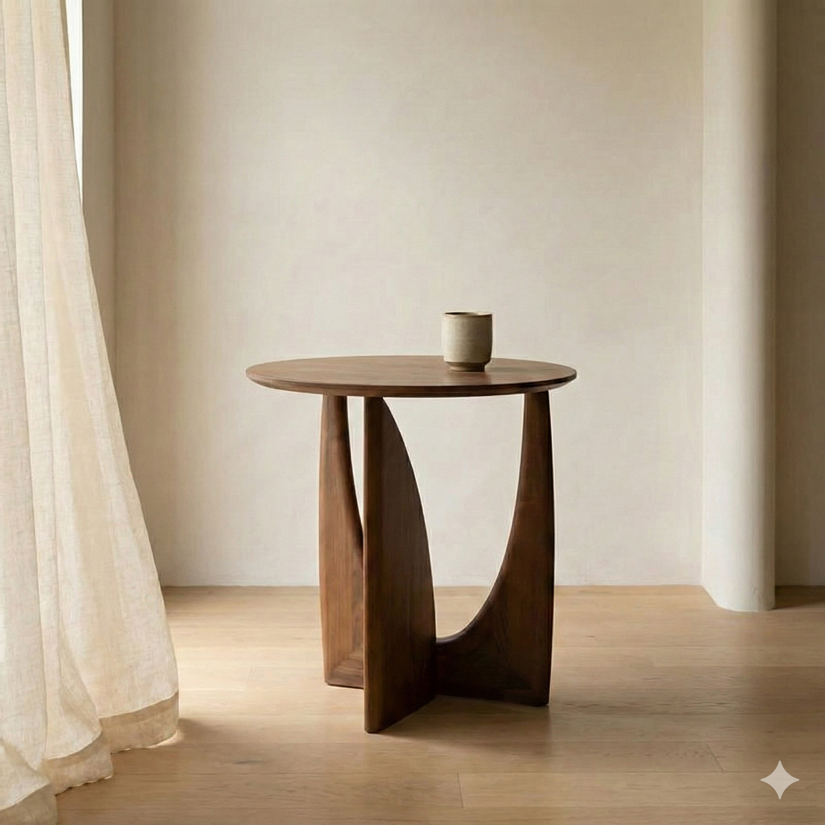 Cecilia Solid Wood Side Table