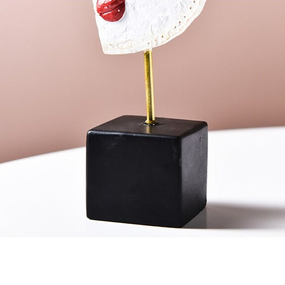 Face Mask Hand Crafted Resin Art Sculpture