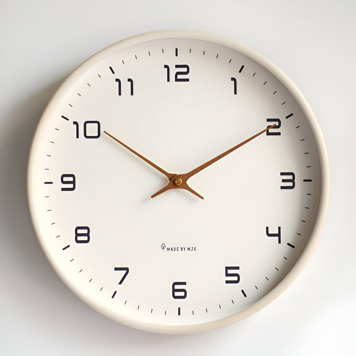 Nordic Wall Clock with Wood Frame and Silent Movement