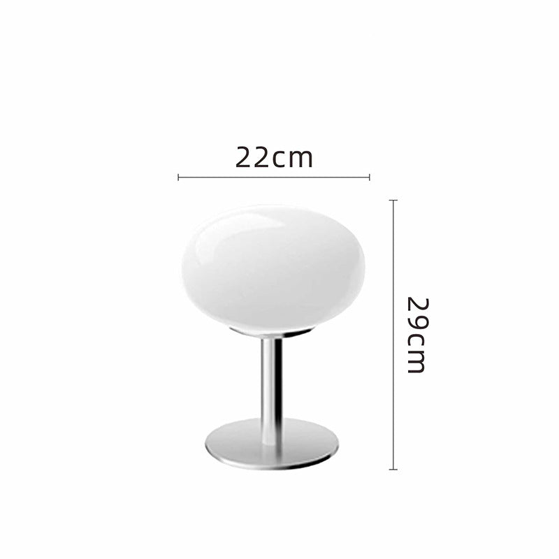 Italian Designer Glass Table Lamp with Chrome Base