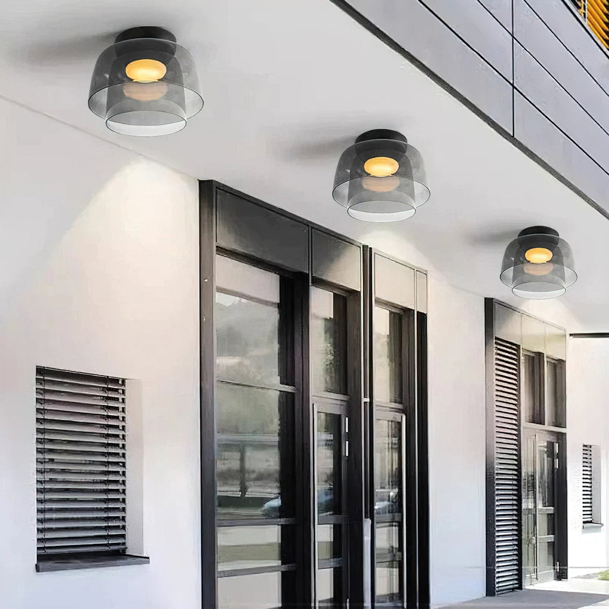 Levels Layered Glass Ceiling Lamp