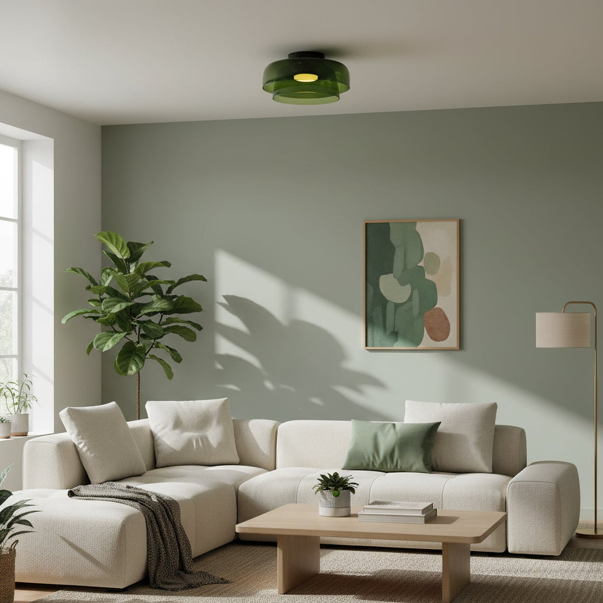 Levels Layered Glass Ceiling Lamp