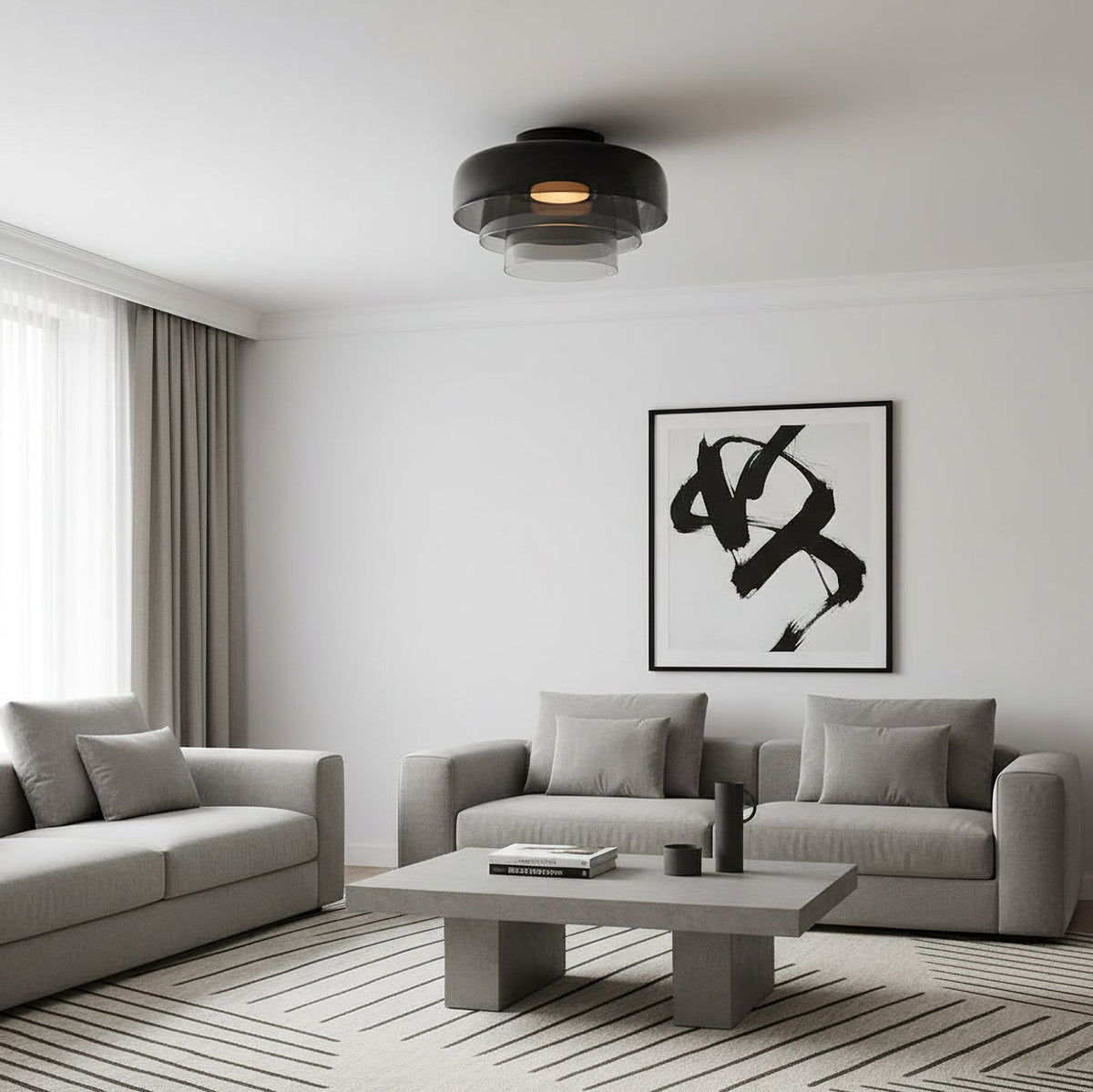 Levels Layered Glass Ceiling Lamp