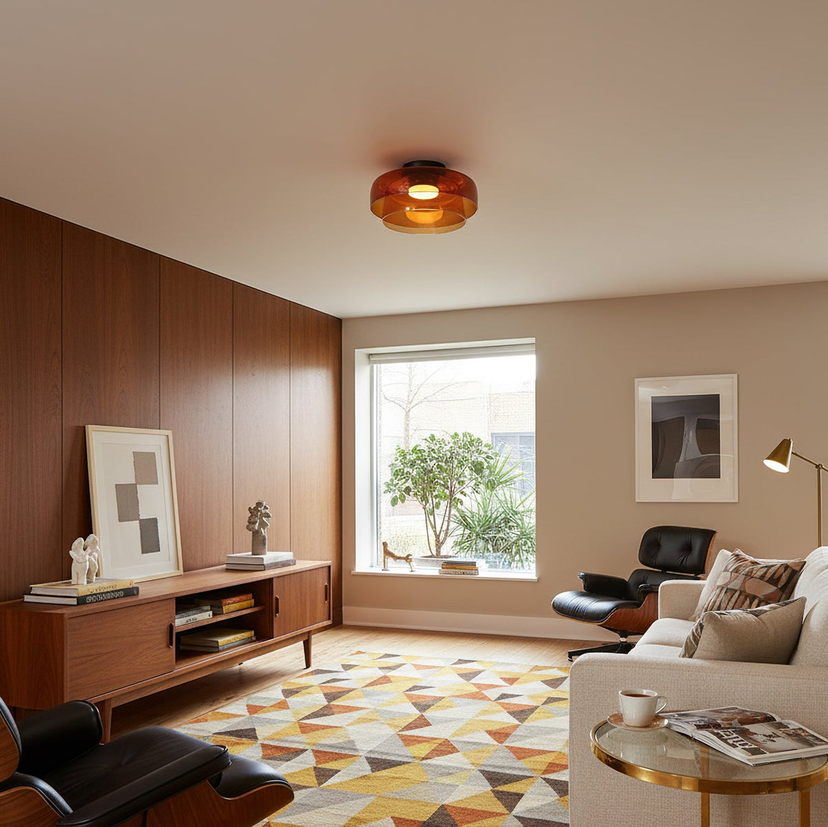 Levels Layered Glass Ceiling Lamp