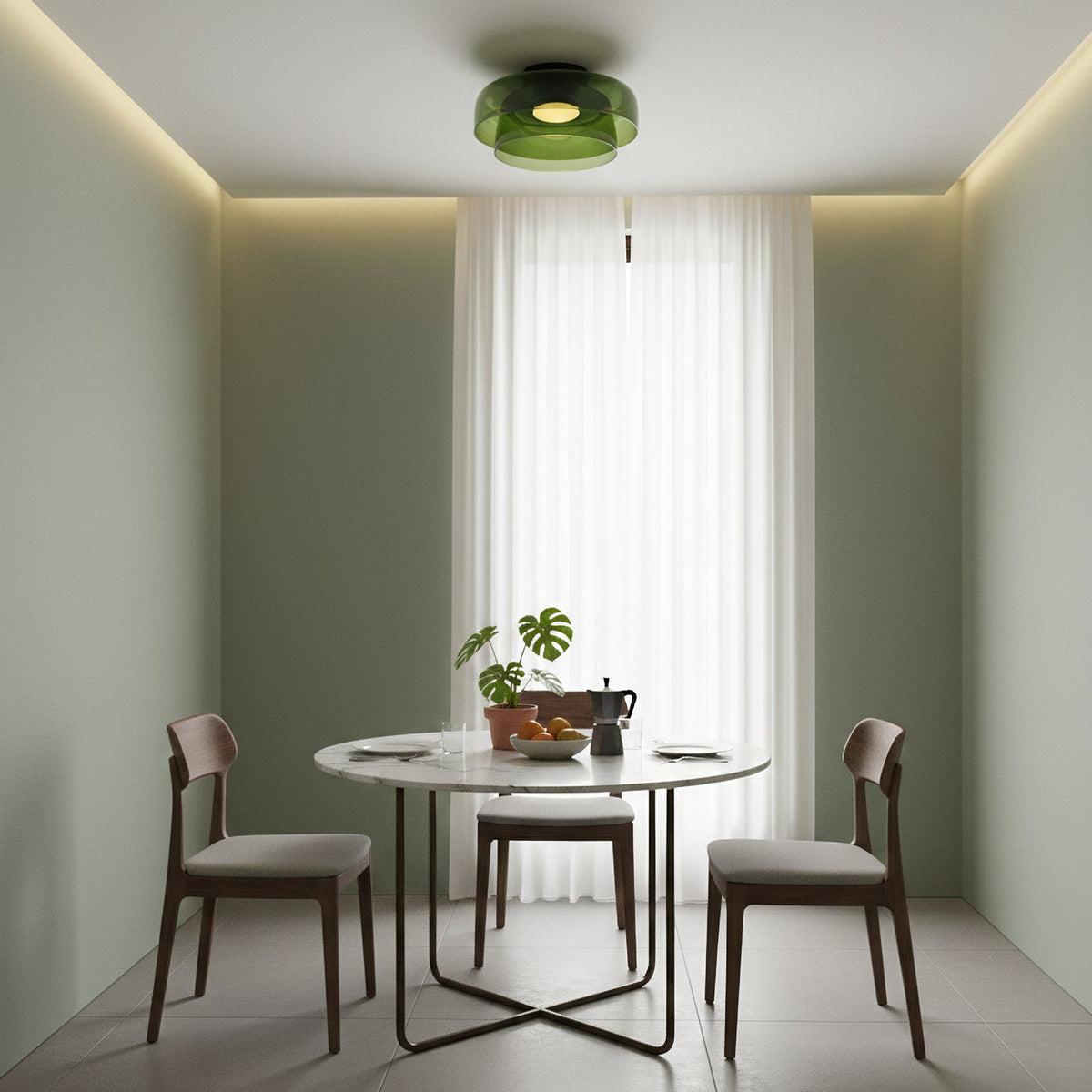 Levels Layered Glass Ceiling Lamp