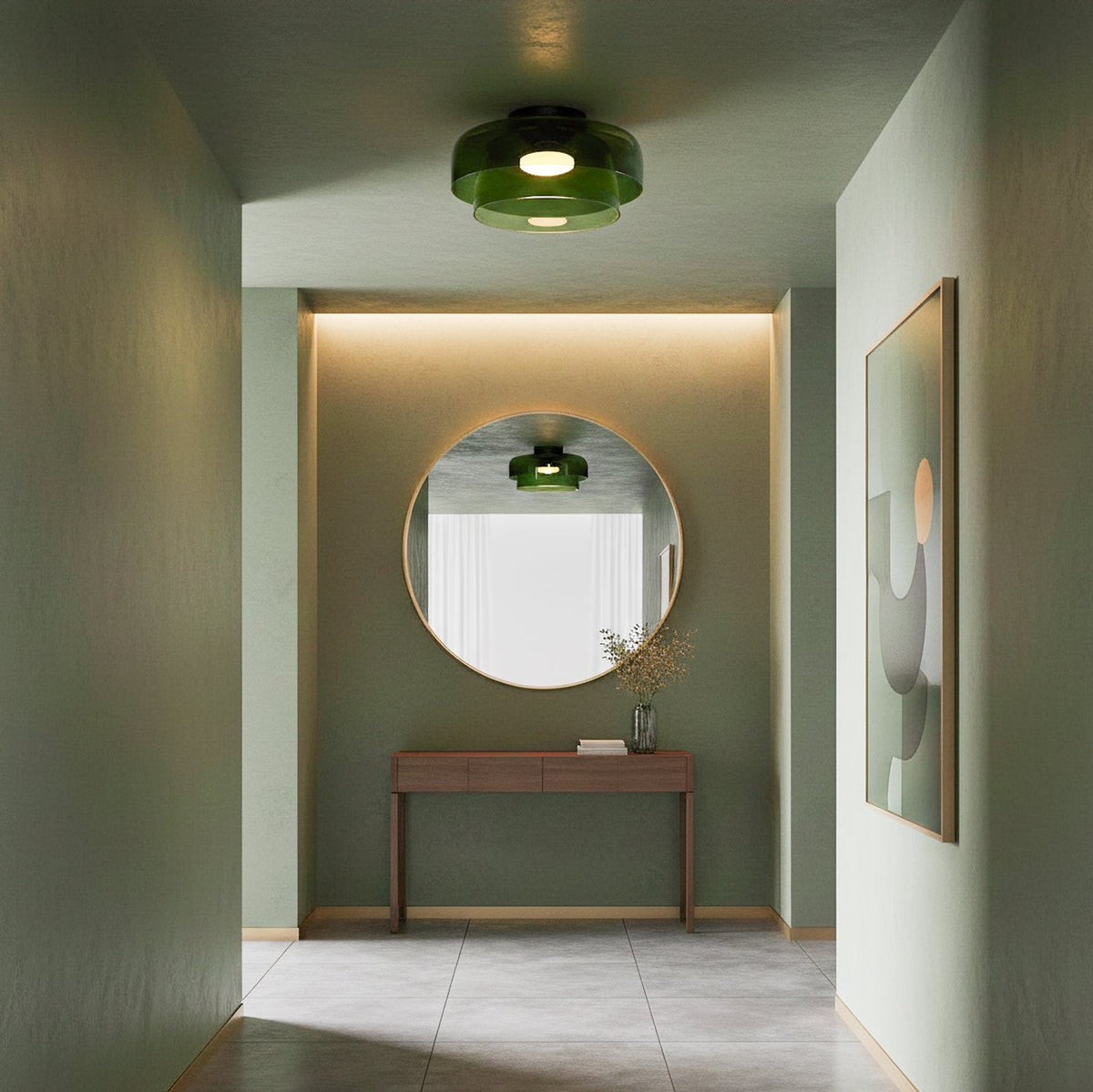 Levels Layered Glass Ceiling Lamp
