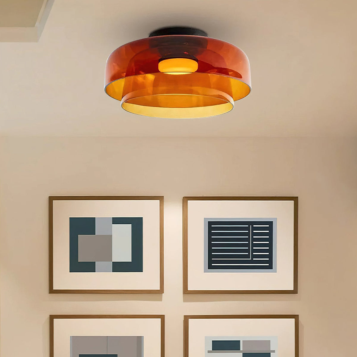 Levels Layered Glass Ceiling Lamp
