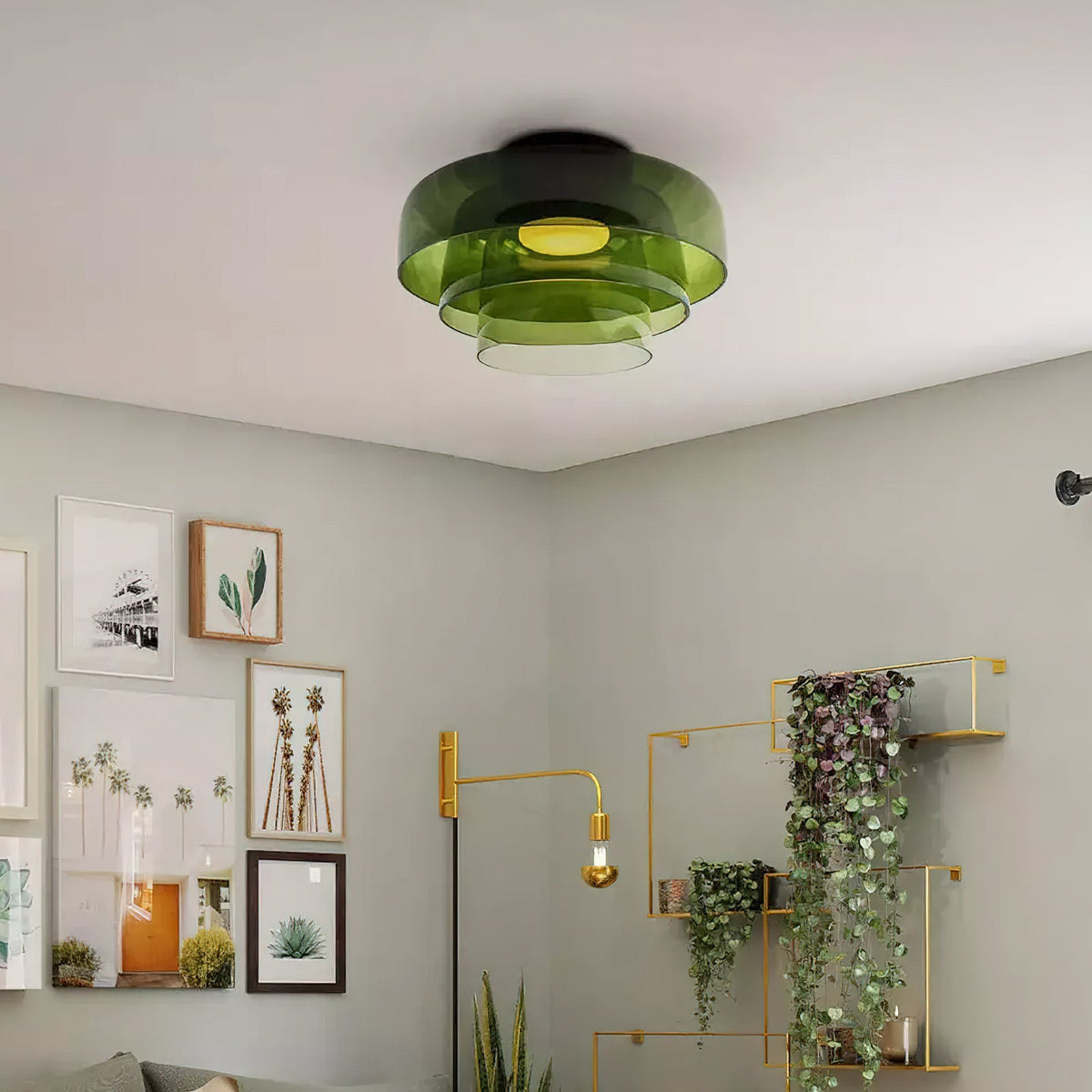 Levels Layered Glass Ceiling Lamp