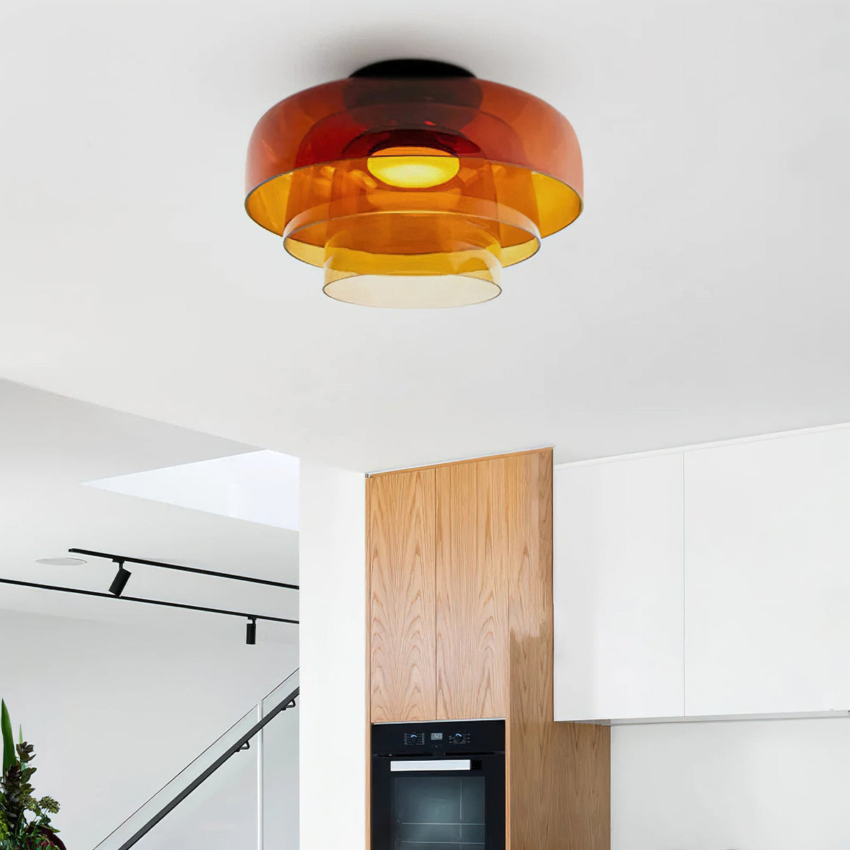 Levels Layered Glass Ceiling Lamp