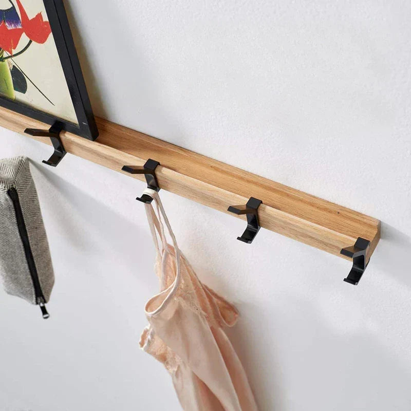 Nordic Wall Mounted Coat Rack with Five Movable Hooks