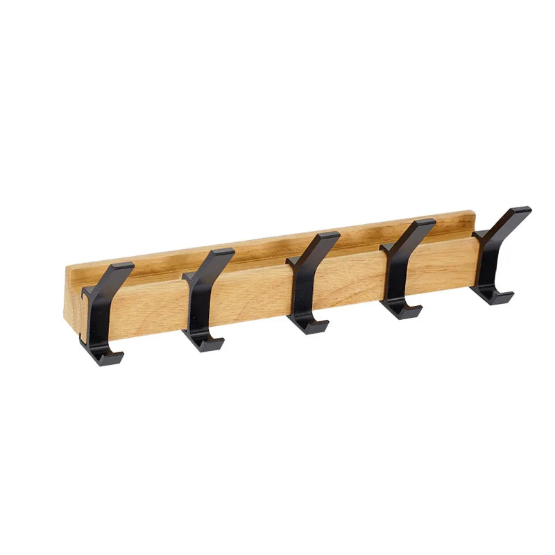 Nordic Wall Mounted Coat Rack with Five Movable Hooks