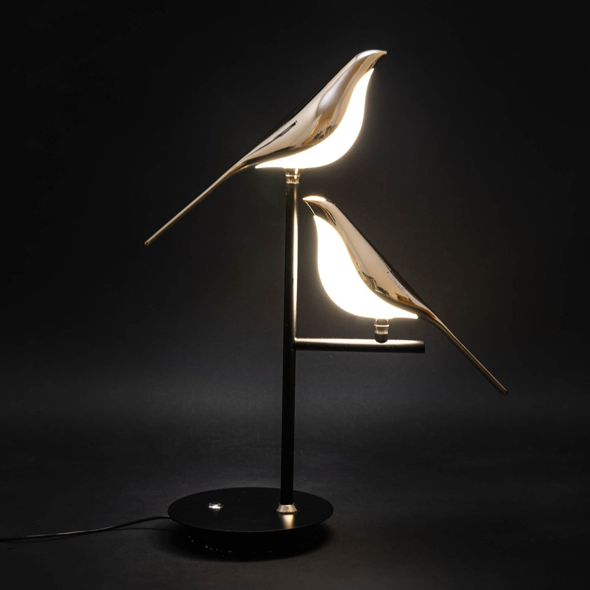 Golden Birdlight LED Wall Lamp with Twin Bird Design