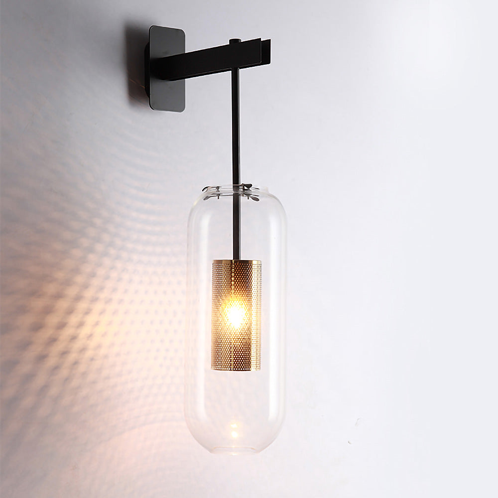 Bellamy Elegant Wall Sconce for Corridors with Glass Column