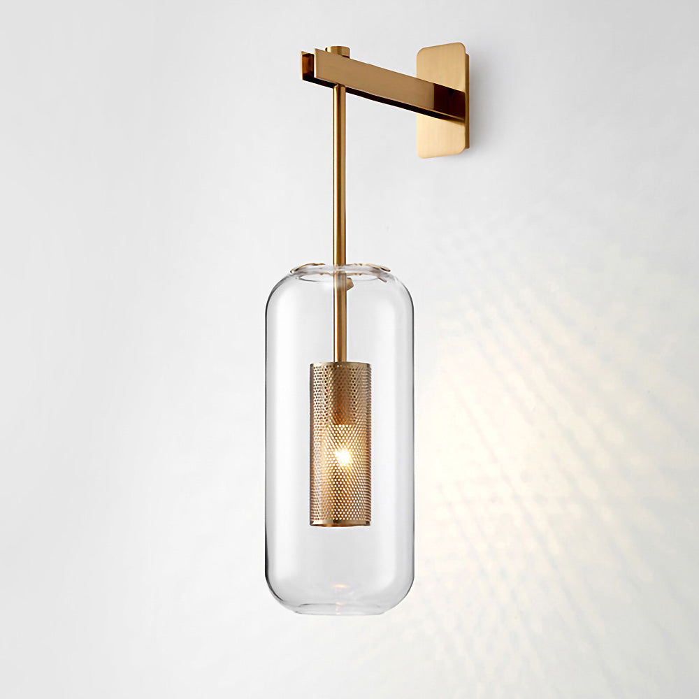 Bellamy Elegant Wall Sconce for Corridors with Glass Column