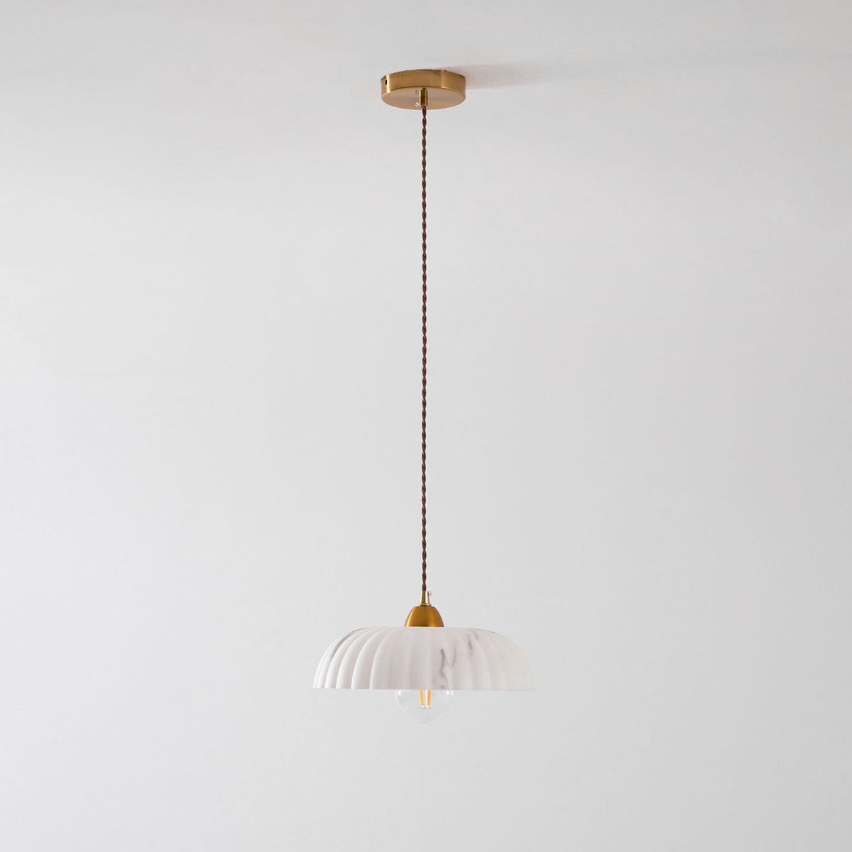 Orielle Alabaster Effect Pendant Light