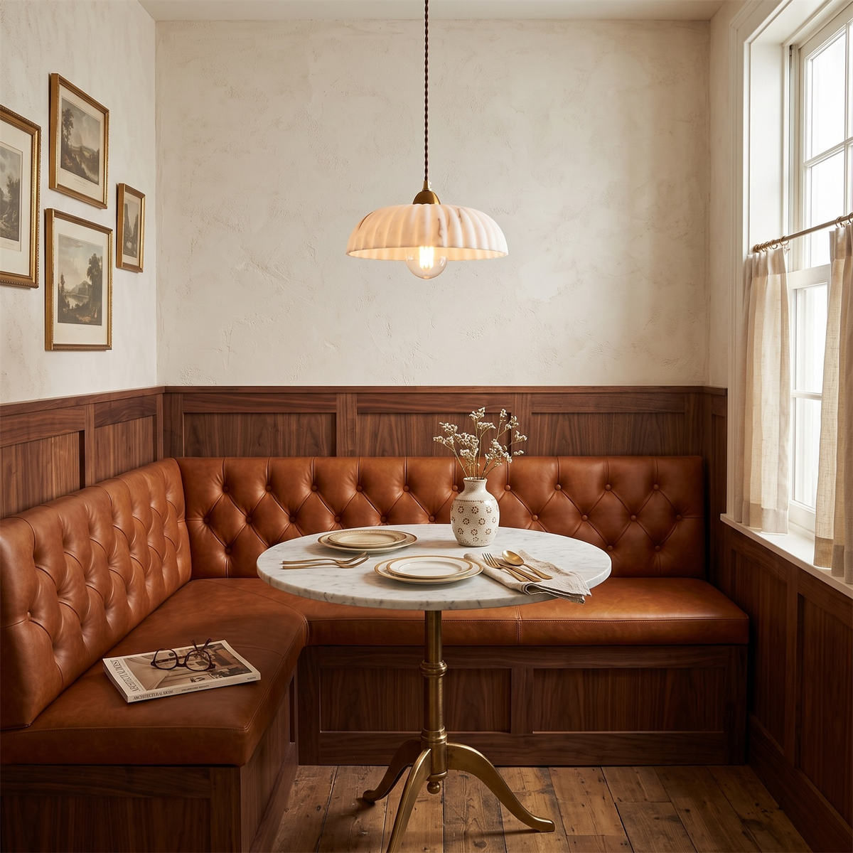 Orielle Alabaster Effect Pendant Light
