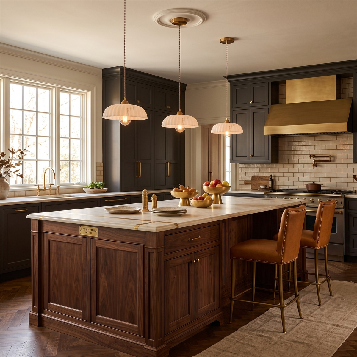 Orielle Alabaster Effect Pendant Light
