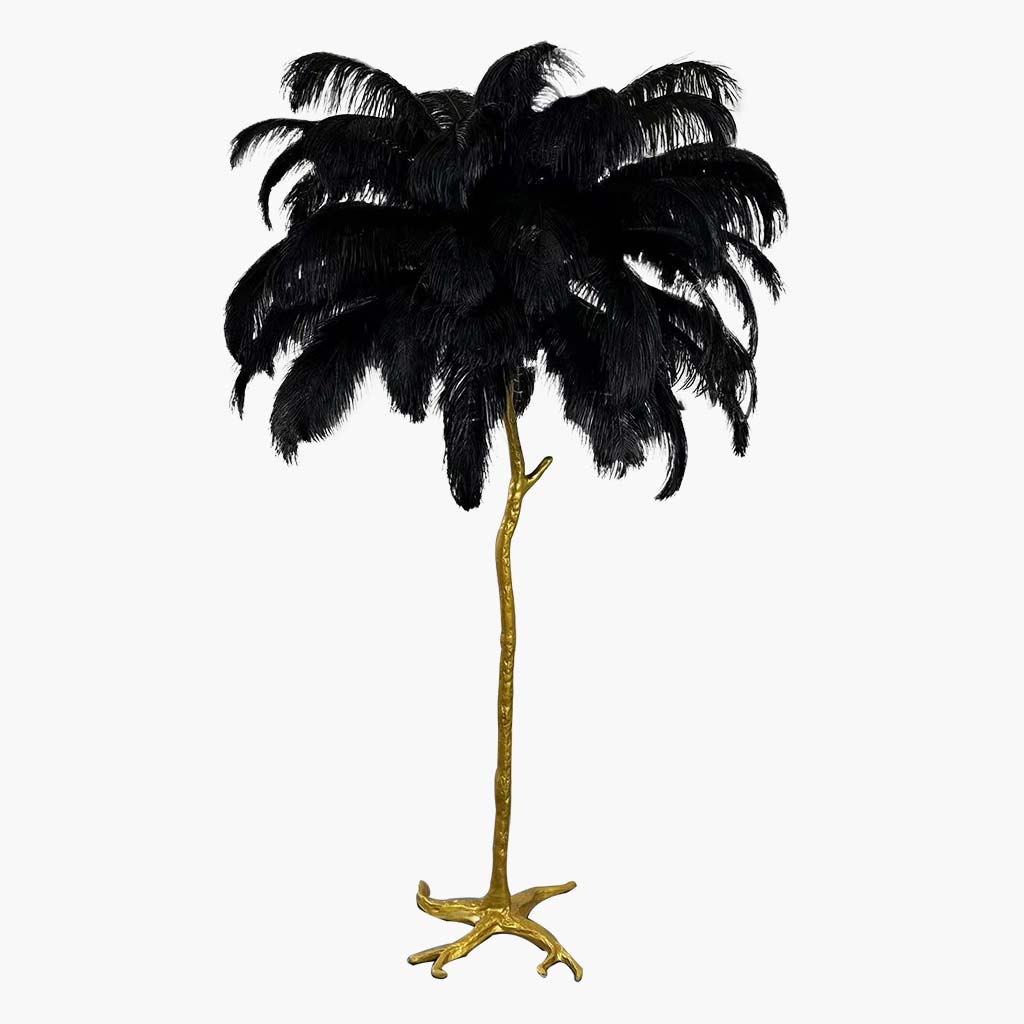 Plume Ostrich Feather Floor Lamp