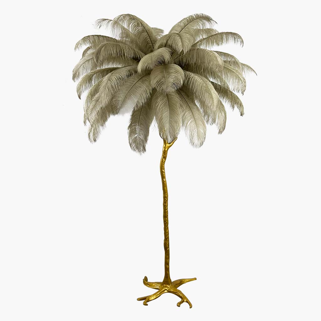 Plume Ostrich Feather Floor Lamp
