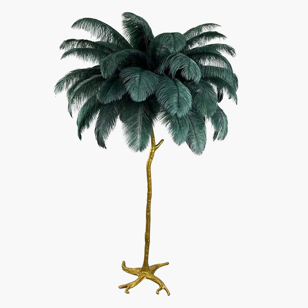 Plume Ostrich Feather Floor Lamp