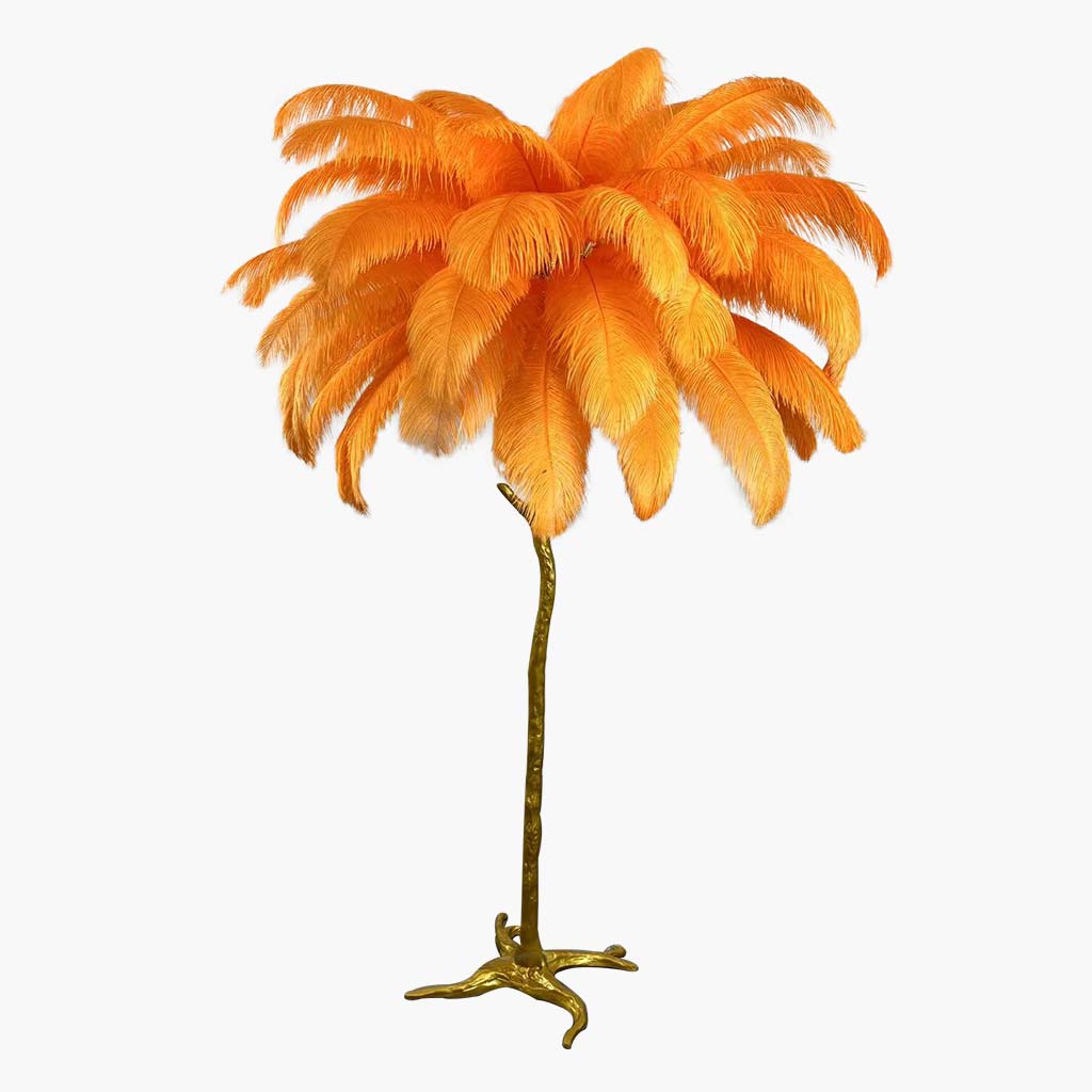 Plume Ostrich Feather Floor Lamp